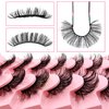 Russian Strip D Curl Lashes, Flu-ffy 18mm Fake Faux Mink Lashes that Look Like Extensions Curly Volume Wispy Eyelashes Natural Look 7 Pairs Pack(7P-E03)