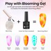 SUPWEE Clear Blooming Gel Nail Polish, 15ml Blossom Nail Gel Polish for Spreading Effect Marble Nail Polish Gel Nail Art Polish Soak Off UV LED Lamp Gel Gift for Mother's Day