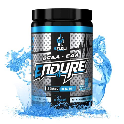 eFlow Nutrition Endure BCAA Plus EAA - Essential Amino Acids Electrolyte Powder Intra Workout - Improve Energy, Recovery and Performance - Warrior Gummy Bear(30 Servings)