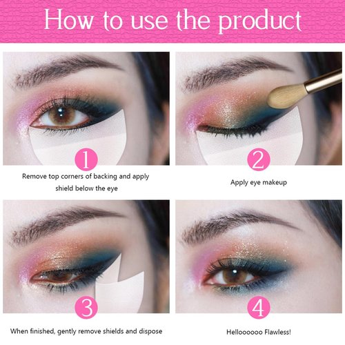 Yatinkim Eye Shadow Pads Shields 50pcs Professional Eyeshadow Stencil Stickers Patches Premium Lint Free for Eyelash Extension Eyeliner Tinting