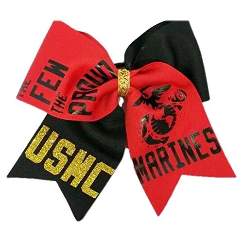 Cheer bows U.S. The Few The Proud Marines Hair Bow