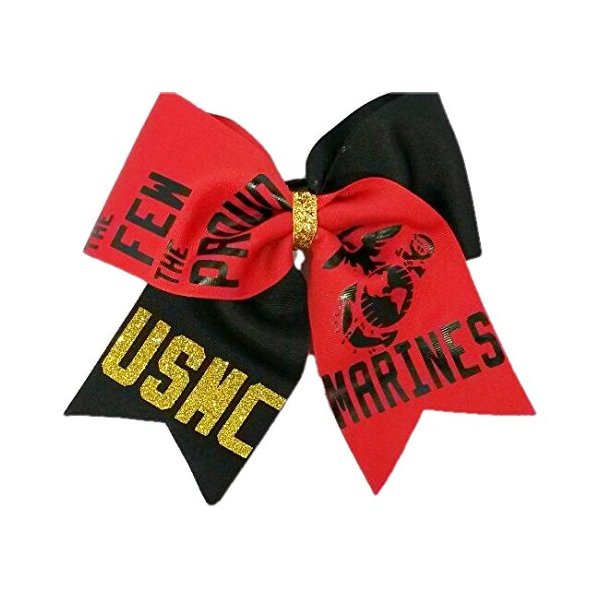 Cheer bows U.S. The Few The Proud Marines Hair Bow