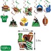 Football Party Decorations Set Football Banner Game Time Garland & Wall Hanging Swirls Spirals Streamers for Football Party Supplies & Sports Birthday Decorations