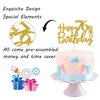 Gold Glitter Happy 76th Birthday Cake Topper - 76 Sign Cake Topper - Cheers to 76 Years Party Supplies - 76th Birthday Party Decorations