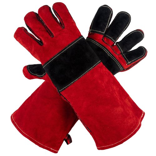 Grill Armor Welding Gloves – 16inch 932℉ - Leather Forge/Mig/Stick – Heat/Fire Resistant Gloves, Mitts/Pot Holders For Oven, Grill, BBQ, Furnace, Stove, Fireplace, Tig Welder, Animal Handling Glove