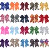 3pcs 7inch Jumbo Bow Hair Clip for Girls Glitter Cheer Bow Barrettes Sequin Bow Ponytail Duck Hair Clip for Women Teen Cheerleader Costume Accessories (3 colors)