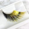Shimmering Gold Gradient Drag Costume Lashes | HALLOWEEN Pride parade false eyelashes