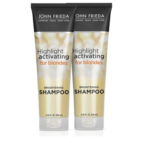 John Frieda Sheer Blonde Brightening Shampoo with Avocado Oil and Vitamin C - Revives Dull Highlights for Lighter Blondes, 8.45 Fl Oz