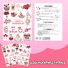 Partywind Luminous Valentines Day Temporary Tattoos for Kids, 38 Styles Glow Valentines Day Decorations Party Favors Supplies Decor, Valentine Heart Stickers for Kids to Exchange (2 Sheets)
