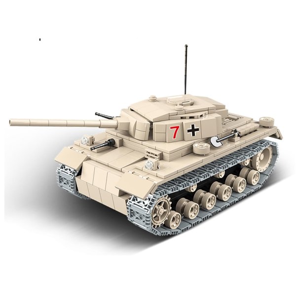 General Jim's Military Brick Building Set - World War 2 German Army Panzer III Battle Tank Building Blocks Model for History and Building Block Enthusiast, Teens and Adults