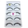 3D Real Mink False Eyelashes LASGOOS 100% Siberian Mink Fur Cruelty-free Luxurious Natural Short Cross Winged Fake Eye Lashes Makeup 5 Pairs/Box L011-5