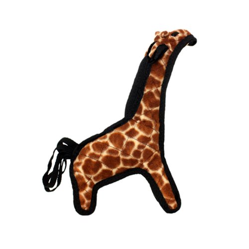 TUFFY - World's Tuffest Soft Dog Toy - Zoo Junior Giraffe - Multiple Layers. Made Durable, Strong & Tough. Interactive Play (Tug, Toss & Fetch). Machine Washable & Floats