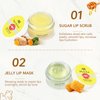 ANAIRUI Lip Therapy Set - Lip Care Kit - Includes Sugar Lip Scrub & Jelly Lip Sleep Mask, Lips Balm & Moisturizer, Dark Lip Care, Moisturizing for Fuller, Softer Lips (Turmeric & Honey)