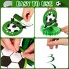 16 Pcs Soccer Birthday Party Decorations Soccer Party Supplies Include Soccer Happy Birthday Banner, Paper Cutouts, Honeycomb Centerpiece, Soccer Hanging Swirl for Boys Kids Sports Football Parties