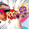 iROLEWIN Dragon Dinosaur-Capes- Costume for Kids with Masks and Paws, Girls Boys Halloween Dress Up Dino Birthday Party Favors Gifts