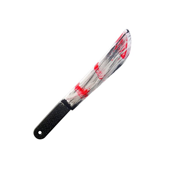 Bloody Butcher Knife-Fake Realistic Bloody Knife Prop Halloween Costume Knife for Zombie Costumes