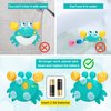 YUISTRE Crab Bubble Machine Bath Toy:Bath Bubble Maker,Blow Bubbles and Plays Children’s Songs,Bath Toys for Toddlers 1-3,Battery Operated (Azure)