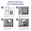 NAMSAN Cat Door for Screen Door, Flap Opening 8 x 10 inches, Cat Door for Window Screen, Magnetic Self-Closing Small Pet Door for Sliding Door, Lockable, Black