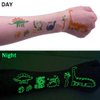 500 Pieces Dinosaur Temporary Tattoos Glow in The Dark for Kids - 40 Sheets Dinosaur Waterproof Tattoos Sticker for Boys Girls Party Supplies & Favors