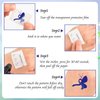WANDIC 30 Sheets Blue Ribbon Temporary Tattoos, Colon Cancer Awareness Tattoo Sticker Prostate Cancer Awareness Stickers for Charity for Decoration Eveny