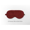 Premium Handcrafted 25 Momme Mulberry Silk Eye Mask for Sleeping (Red Velvet)
