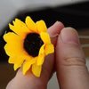 BinaryABC Sunflower Hair Pins Hair Clips for Bridal Wedding Party, Bridesmaids, Proms (10Pcs) (Yellow)