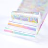 SILPECWEE 10 Rolls Neon Nail Foil for Long Acrylic Nails Holographic Nail Transfer Foil Transparent Broken Glass Holo Nail Art Foil Nail Design Stickers Fingernails Nail Accessories
