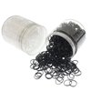 1500 Pcs Mini Hair Rubber Bands, Non-slip Rubber Hair Bands for Girls Hair Braids, Hair Elastic Hair Ties (Black and Clear)