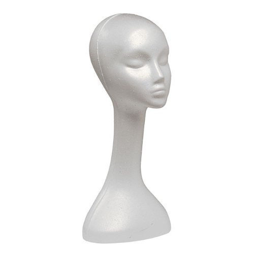 Case Pack of 2 Giell Styrofoam Foam Mannequin Long Neck Wig Head Display