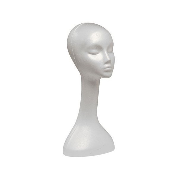 Case Pack of 2 Giell Styrofoam Foam Mannequin Long Neck Wig Head Display