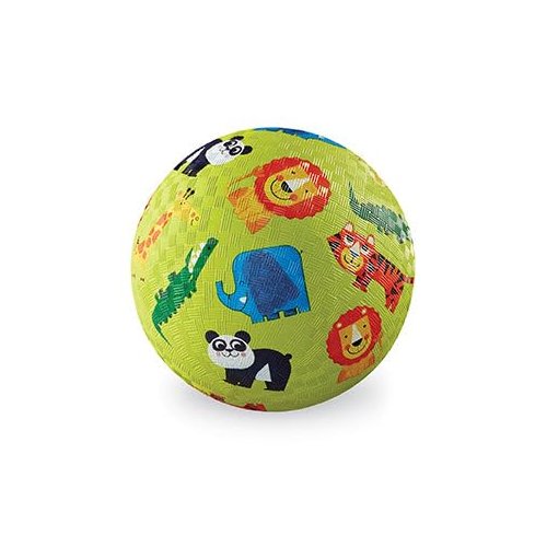 Crocodile Creek Playground Ball - Durable Rubber Ball for Kids Ages 3 and Up - Bouncy Inflatable Ball for Kickball, Indoor Games, and Outdoor Sports - PVC-Free - Jungle - 5-inch Diameter