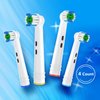 Replacement Toothbrush Heads Compatible with Braun Electric Toothbrushes, 4pcs, Small Round Brush Head for Oral B Rechargeable Toothbrush, Accessories for Pro Care
