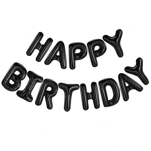 CANREVEL Happy Birthday Banner 13pcs 16 Inch Mylar Foil Letters Sign Balloons Birthday Party Deco...