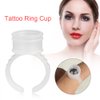 Tattoo Ink Cap, Disposable Tattoo Ink Ring Cups Plastic Microblading Pigment Accessories Holder (100pcs)