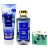 Bath & Body Works Denim & Daises - Duo Gift Set - Body Cream and Shower Gel with Aloe Vera Soap., blue