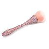 WOKOTO 1pcs Pink Shiny Rhinestone Nail Art Dust Brushes For Acrylic Nails Powder Remover Brushes Loose Face Cosmetics Blending Liquid Foundation Powder Make Up Brushes Nail Trimming Cleaning Tools