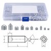 400 Pcs Set Screw Assortment Kit, Hex Allen Head Socket Cup Point Screws Set, Metric M3/M4/M5/M6/M8 nternal Hex Drive Grub Set Screws for Door Handles, Bathroom Fixture, with Hex Wrenches