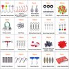 PLUSINNO Fishing Accessories Kit, 263pcs Fishing Tackle Kit with Tackle Box Including Weights Sinkers, Jig Hooks, Beads, Swivel Snap, Bobbers Float, Saltwater Freshwater Fishing Gear