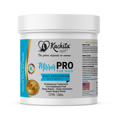 Kachita Spell Hair Treatment 16oz MirrorPRO Mask, Super Gloss and Shine Capillary Rejuvenate dry/...
