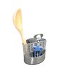 Zojila Satara Stainless Steel Two Compartment Utensil Holder