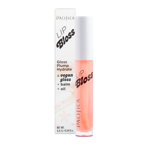 Pacifica Plumping Lip Gloss - Lip Bloss Tinted Lip Balm Treatment - Sweet Sugar Jasmine Flavored - Moisturizing, High-Shine, Long-Lasting Shine, Vegan & Cruelty-Free, 0.14 Fl Oz, Pink