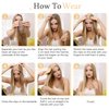 SEGO Human Hair Toppers for Women With Thinning Hair 7 * 13CM Silk Base 100% Real Human Hair Clip in Top Wiglet Hair Pieces /6 Inch No Bangs Ash Blonde&Bleach Blonde