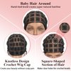 Zurffiy Crochet Wig Cap for Crochet Braids Braided Wig Cap for Women Full Double Lace Braid Wigs Cap with Baby Hair Sew In Crochet Braids Hair Crochet Cap(68 Sections)