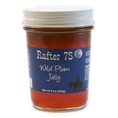 Rafter 7S Wild Plum 8 oz Jelly - No Preservatives - No Corn Syrup - Made with Fresh Nebraska Fruit