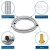 Dishwasher Installation Kit - 10 FT Stainless Steel Braided Dishwasher Hose kit,Food Grade PEX Inner Tube Dishwasher Water Line with 3/8"x3/8"x3/8" Tee Stop Valve,3/8"x3/8"MIP Elbow,3/8"x3/4"FHT Elbow
