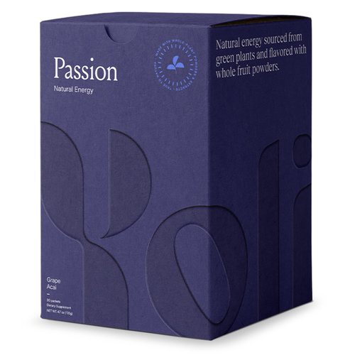 Yoli® Passion Energy Drink Powder Mix - Natural Energy Drink Mix for Endurance and Stamina, 30 Packets - Grape Acai Flavor