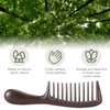 BRUSHZOO Wide Tooth Wooden Comb for Women, Men - Curly, Thick, Long Hair Detangling and Scalp Massager for Hair Growth