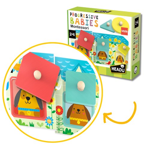 Headu Progressive Babies Montessori, Educational Toys for Boys and Girls Ages 2-4 Years Old, Toddler Learning Toys, Teacher Homeschool Supplies, Birthday