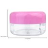 Beauticom 15 gram/15ml Empty Clear Small Round Travel Container Jars with Lids for Make Up Powders, Eyeshadow Pigments, Lotions, Creams, Lip Balm, Lip Gloss, Samples (6 Pieces, Pink Lid)