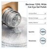 Bevimee Cat Eye Gel Nail Polish, Silver Glitter Magnetic Gel Polish Cat Eye Nails With Magnet Stick, For Holographic Shimmer Cateye Effect, UV Velvet Gel Nail Art Manicure Salon DIY Home, 12ML